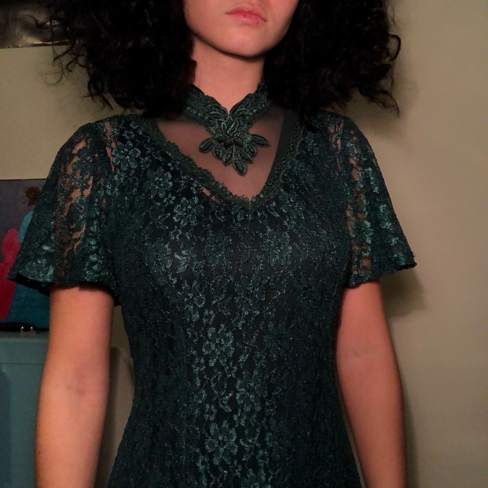 Vintage green lacey dress